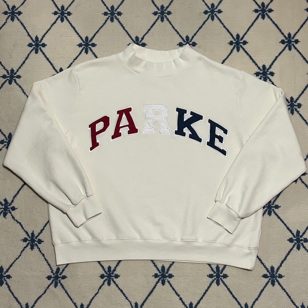 Parke Heritage Varsity Mockneck Fourth of July - White/Denim